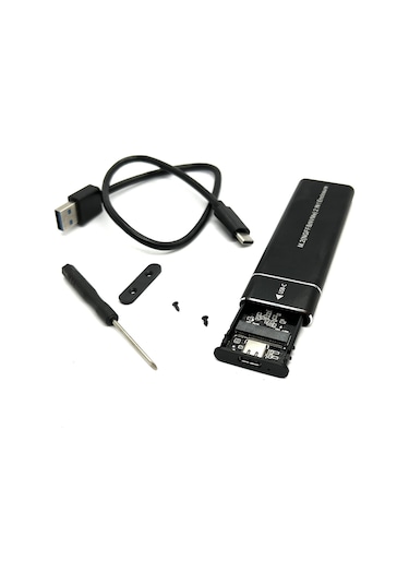Aogo Ngff/m.2 Nvme Ssd Kutu 2 Si 1 Arada Usb C 10 Gbps Alimunyum