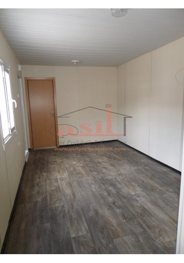 21M² Ahşap Desenli Betopanlı Çatı+Verandalı Modern Ev Konteyner