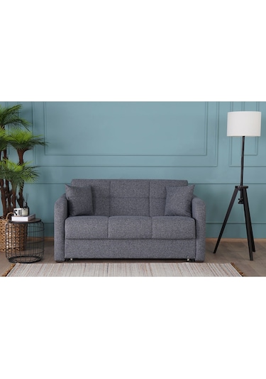 Kilim Mobilya Adonis Çift Kişilik Yataklı Kanepe 140 Gri