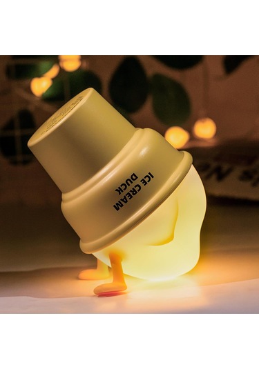 Dondurma Ördek Gece Lambası, Silikon Emzirme Lambası, Usb Şarj Edilebilir Diğer