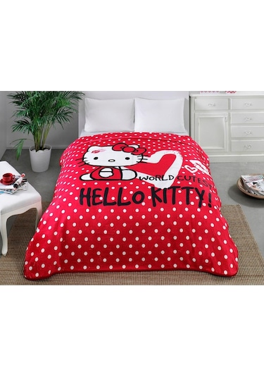 Hello Kitty Lisanslı Battaniye-Çok Renkli