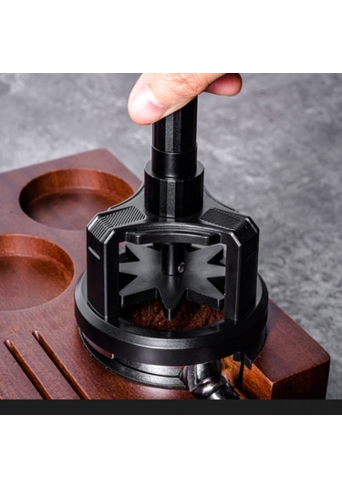 Youmex 53mm Manyetik Kahve Toz Dökücü: Döner Dağıtıcı İle Topakları Kırma, Eşit Dağılım Sağlama Aleti Siyah