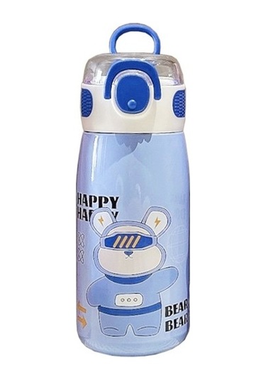 Çocuk Termos Bardağı 316 Paslanmaz Çelik Yüksek Görünümlü Pipetli Bardak O4gpv3 Açık Mavi