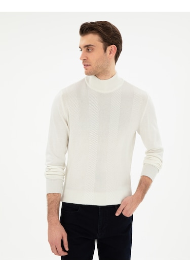 Pierre Cardin Erkek Ekru Kazak /triko 50300498-vr019 Ekru