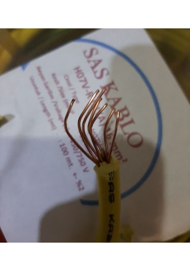 100 METRE 1x16 MM NYA ELEKTRİK KABLOSU (CCA) - SARI