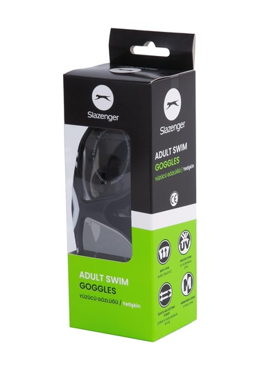 Slazenger Yetişkin Yüzücü Gözlüğü Mırror Gl6 Blackblackwhite Siyah