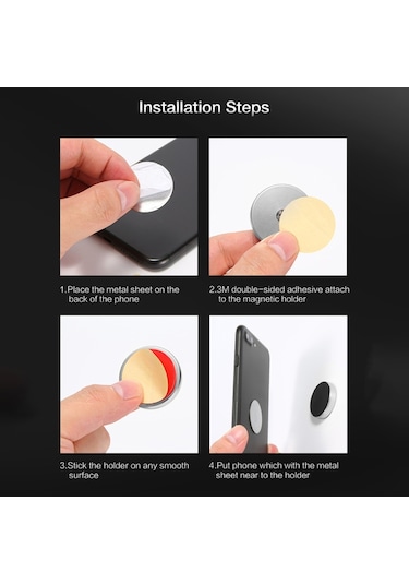 Raxfly Yapışkanlı Manyetik Araba Dashboard Merkezi Konsol Telefon Tutucu Standı Beşik