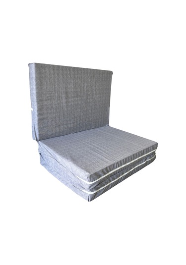 Katlanır Yer Yatağı Ve Tek Kişilik Sünger Katlanır Minder Yatak 90x190x10 Cm-gri