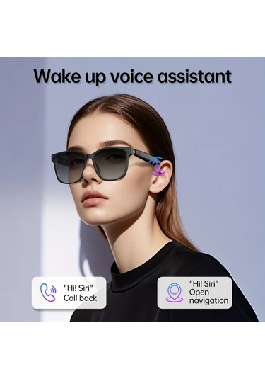 Xuweiwei Turuncu Hd Sesli Aramalı Akıllı Kablosuz Çeviri Gözlük Müzik Kontrollü Açık Kulak Müzik Mavi Işık Filtreli Dış Mekan Gözlük Kulaklık