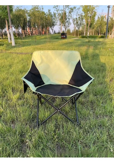 Açık Hava Kamp Sandalyesi Su Geçirmez Taşınabilir Katlanır Ay Sandalyesi Mavi