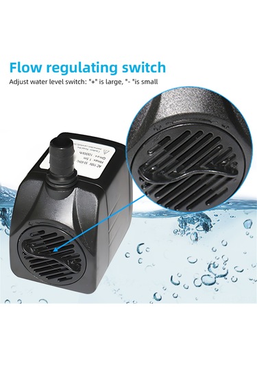 Mufunye Sm-068 Taşınabilir Mini Su Pompası - 1000l/h Akış, 1.5m Yükseklik, Ayarlanabilir Debili Akvaryum Ve Bahçe Pompası