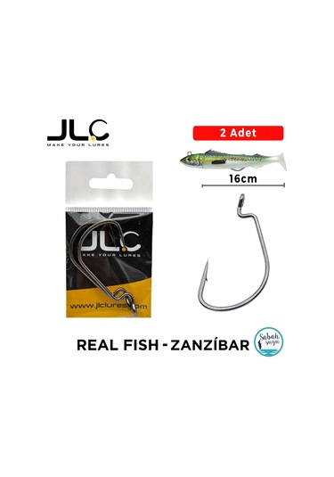 Jlc Real Fish 16cm / Zanzibar Offset Texas Kafa İğnesi 2 Adet
