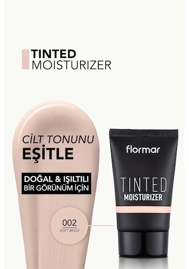 Flormar Fondöten - Tinted Moisturizer - 002 Soft Beige - 8682536041362