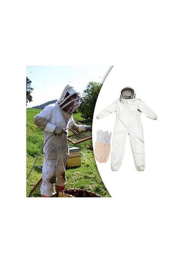 Suntek Arıcı Takım Elbise Örgü Kapşonlu Çiftlik Tutma Xxl