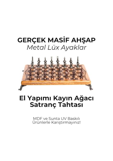 Mc40 Antik Mısır Figürlü Metal Satranç Takımı - Lüks Hediyelik Satranç Takımı