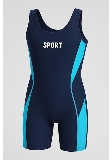 Kız Çocuk Lacivert Şortlu Yüzücü Mayosu.beden Ölçülerine Dikkat Edin Lütfen. Lacivert