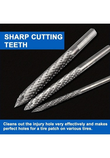 Willowhaven 3 Adet Tungsten Çelik Lastik Raybalı Matkap Ucu Lastik Tamir Eğesi Ve Tel Kesici