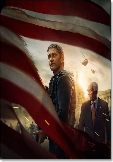 Cakasepetim Kod Adı Angel Gerard Butler Ve Morgan Freeman Ahşap Mdf Tablo