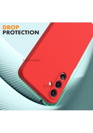 Samsung Galaxy Uyumlu S24 Fe Kılıf Renkli Yumuşak Silikon Kapak+ekran Koruyucu Cam 9h Temperli -kırmızı Kirmizi