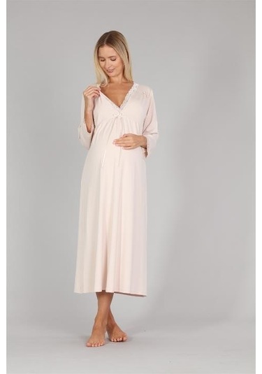 Bone Club 5302 Bej Hamile Lohusa Gecelik 001