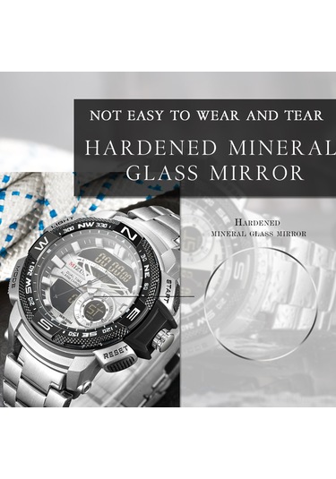 Mızums Erkek Saat Moda Alaşım Kasa Bant Dijital Saat Spor Su Geçirmez Kuvars Kol Saati Çok Renkli