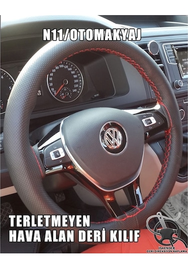 Opel Corsa Deri Oto Direksiyon Kılıfı Sarmalı Dikmeli Dikişli