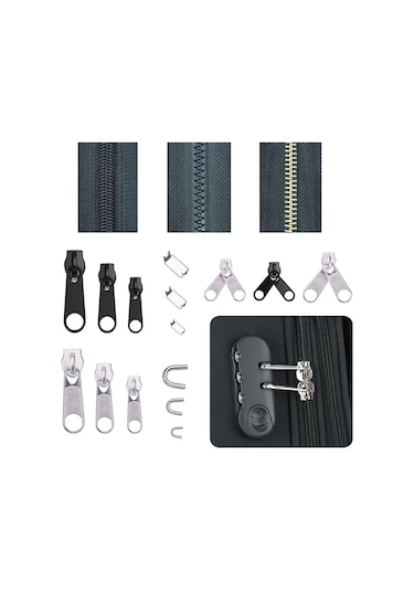 194 Adet Çinko Alaşımlı Boyalı Naylon Fermuar Çektirme Seti Giyim Çadırı Kurulumu İçin