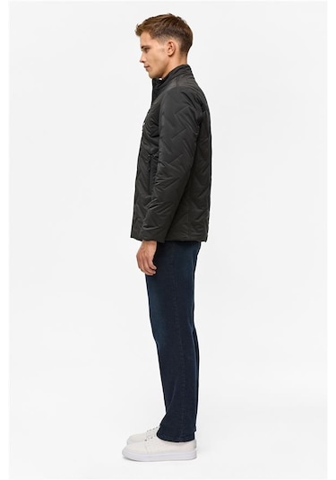 SÜVARİ Siyah Slim Kapitone Mont Siyah