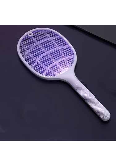 Boatshop1 1 Paket - Elektrikli Sinek Raketi Şarj Edilebilir Sinek Öldürücü 3 Katmanlı Güvenlik Ağı Ev Ve Ofis İçin