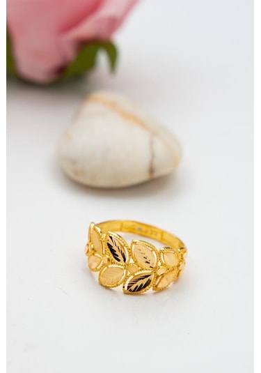 Latif Kuyumculuk 22 Ayar Altın Kalemli Yaprak Kadın Yüzük Lkyzk1538