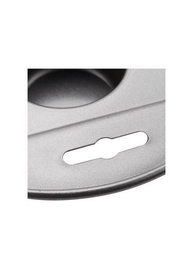 12 Parça Çıkarılabilir Tabanlı 12 Bölmeli Mini Cheesecake Tepsisi Gri