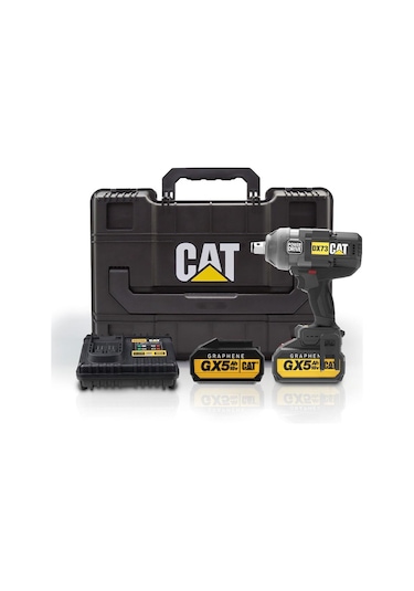 Cat DX73G 18 V 5.0 AH Çift Akülü 1700/2100 NM Kömürsüz Şarjlı Somun Sıkma