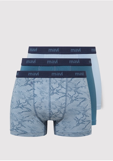 Mavi - 3lü Mavi Boxer 0910615-83077 Mavi