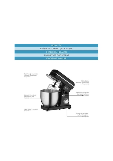 Lorenzo LRZ 1038 Master Plus Stand Mikser Hamur Yoğurma