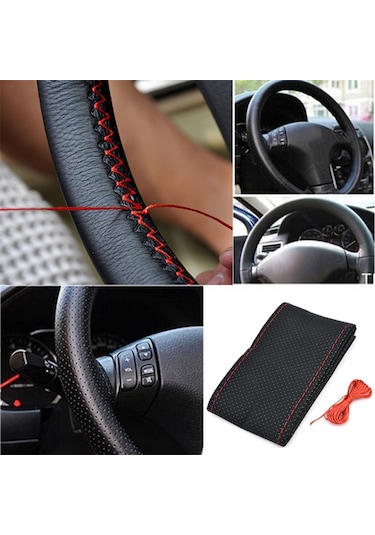 Otokılıfcı Sarmalı Dikmeli Noktalı Model Deri Direksiyon Kılıfı