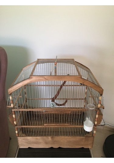 Naturbird Kavisli Çatı Ahşap Kuş Kafesi
