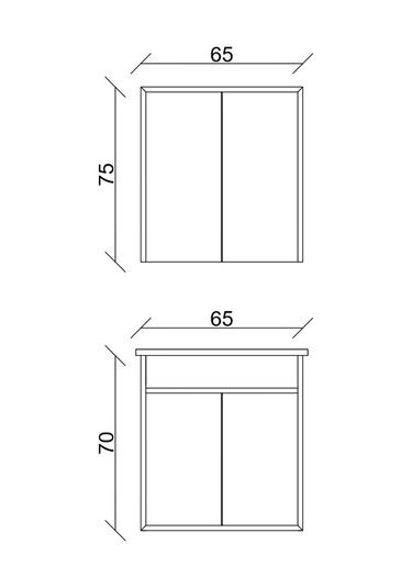 Sözcan Mobilya Dicle Tk. Asma Alt + Üst + Lavabo Antrasit 65 CM