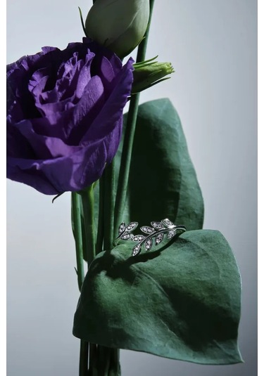 Zoloto Russkih 925 Ayar Gümüş Yaprak Yüzük 72004937 Gri