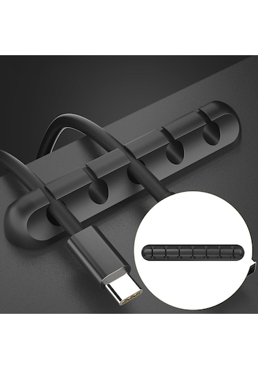 Dolıty Kordon Tutucu Düzenli Yönetim Tel Tutucular 7-solt-siyah