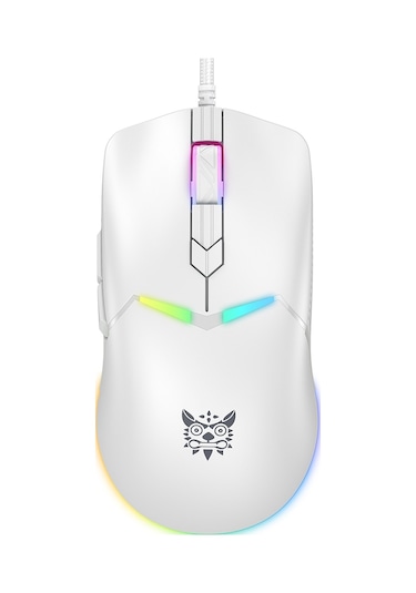 Onıkuma Cw929 Rgb 6400dpı Kablolu Fare Beyaz Diğer