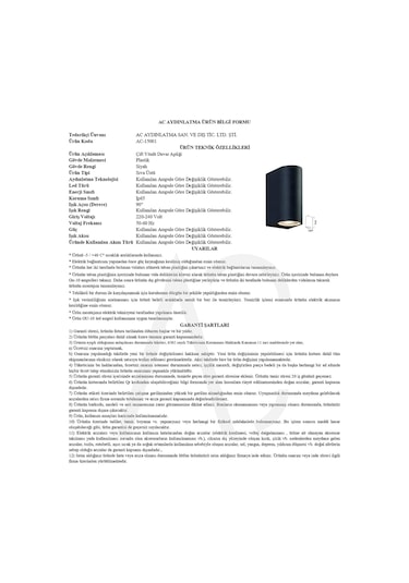 Çift Yönlü Oval Plastik Siyah Duvar Aplik Siyah