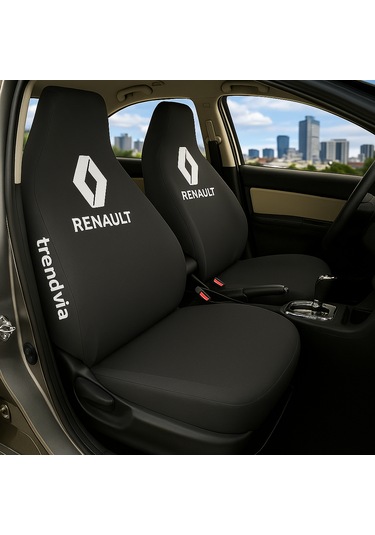 Renault Uyumlu Ön Arka Koltuk Kılıfı Penye Servis Tipi Oto Koltuk Koruma Seti Siyah