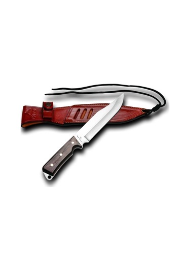 Bora 416 W Büyük Jungle Wenge Saplı Bıçak Kahverengi - Gümüş
