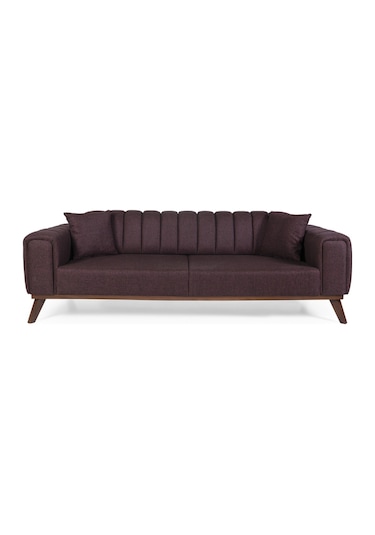 Velar Koltuk Takımı Keten Bordo Kazayağı