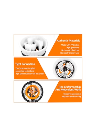 Maiyame Yüksek Basınçlı Yıkama Makinesi Erişimiyle Dönen, Su Geçirgen, Ev Ve Araç Temizliği Fırçası - Evrensel Bağlantı, 1 Adet Daire Fırça