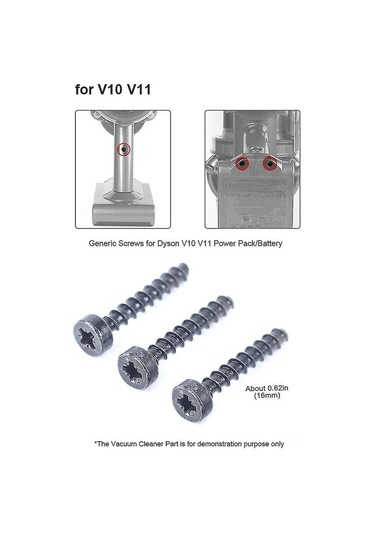 Konesam V6 V7 V8 V10 V11 Elektrikli Süpürgeler İçin 3 Adet Metal Gri Vida Seti Sv09 Sv10 Sv11 Sv12 Sv14 Batarya Uyumlu