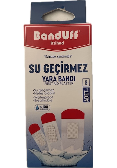 Banduff Su Geçirmez Yara Bandı 8li 2 Paket