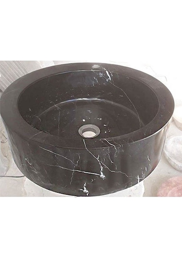 Toros Siyah Kalın Kenar Silindir Lavabo