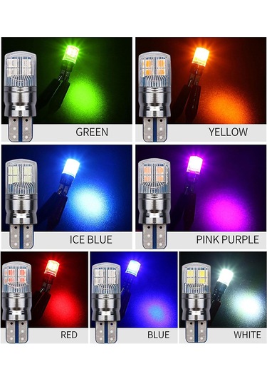 Padalink T10 W5w 3030 Smd Led Otomobil Ampulü, Canbus Hata Yok, 8 Led İçi, 12-24v, 800lm, Mor Renk, Dayanıklı Pc Kasa, Uzun Ömürlü 50000 Saat
