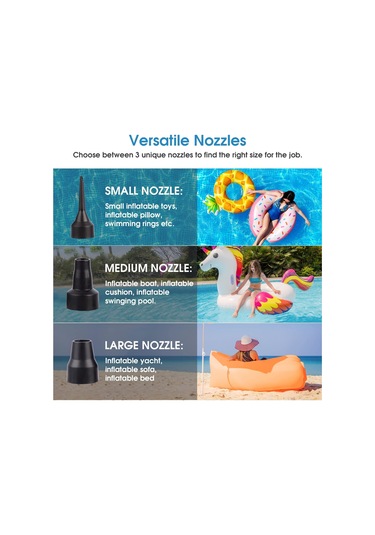 Yatak İçin Elektrikli Hava Pompası, Pille Çalışan Havada Kamp Şişirme Altın